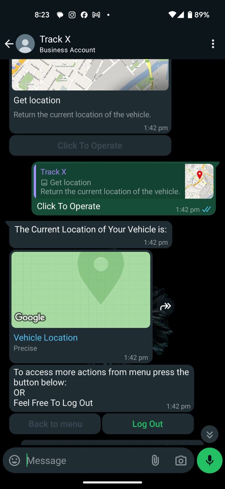 TrackX – WhatsApp Vehicle Tracking & Control System gallery