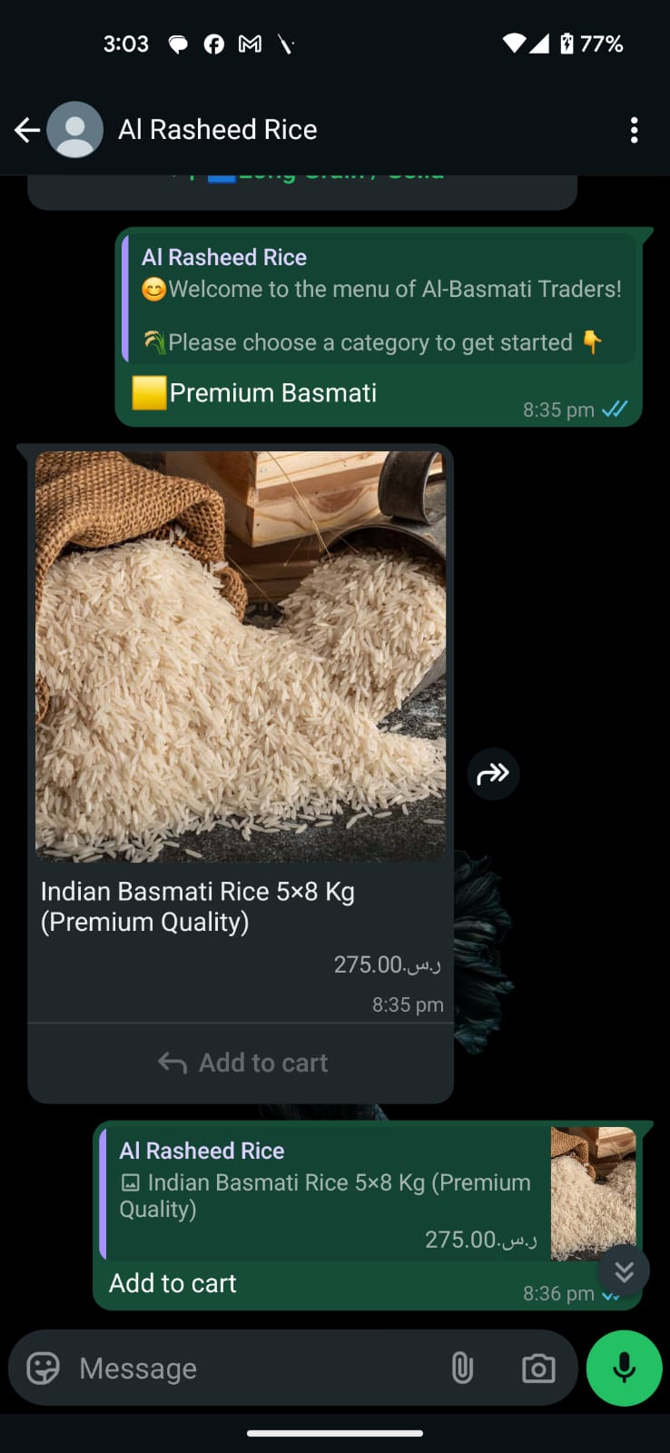 Rice Store WhatsApp Bot gallery