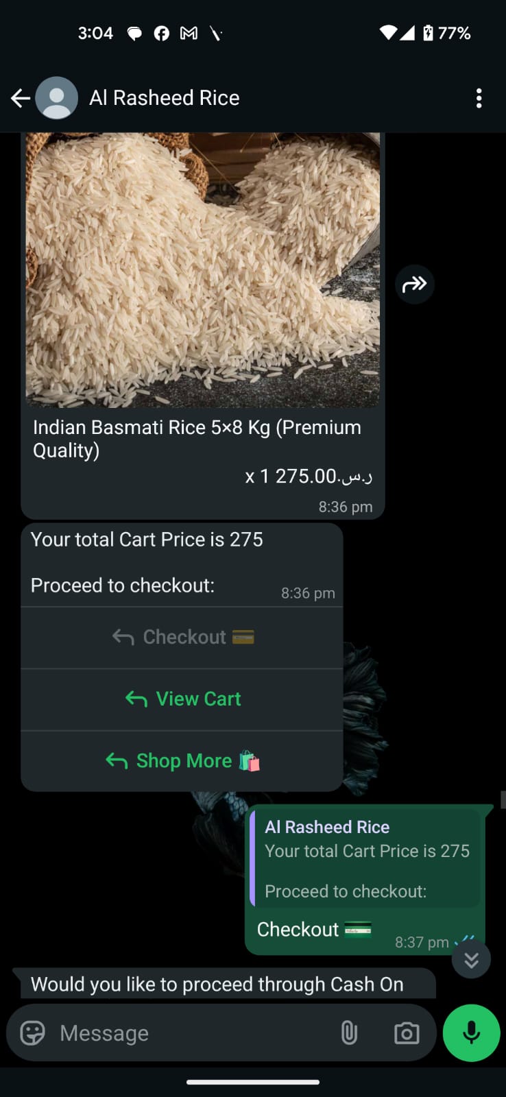 Rice Store WhatsApp Bot gallery