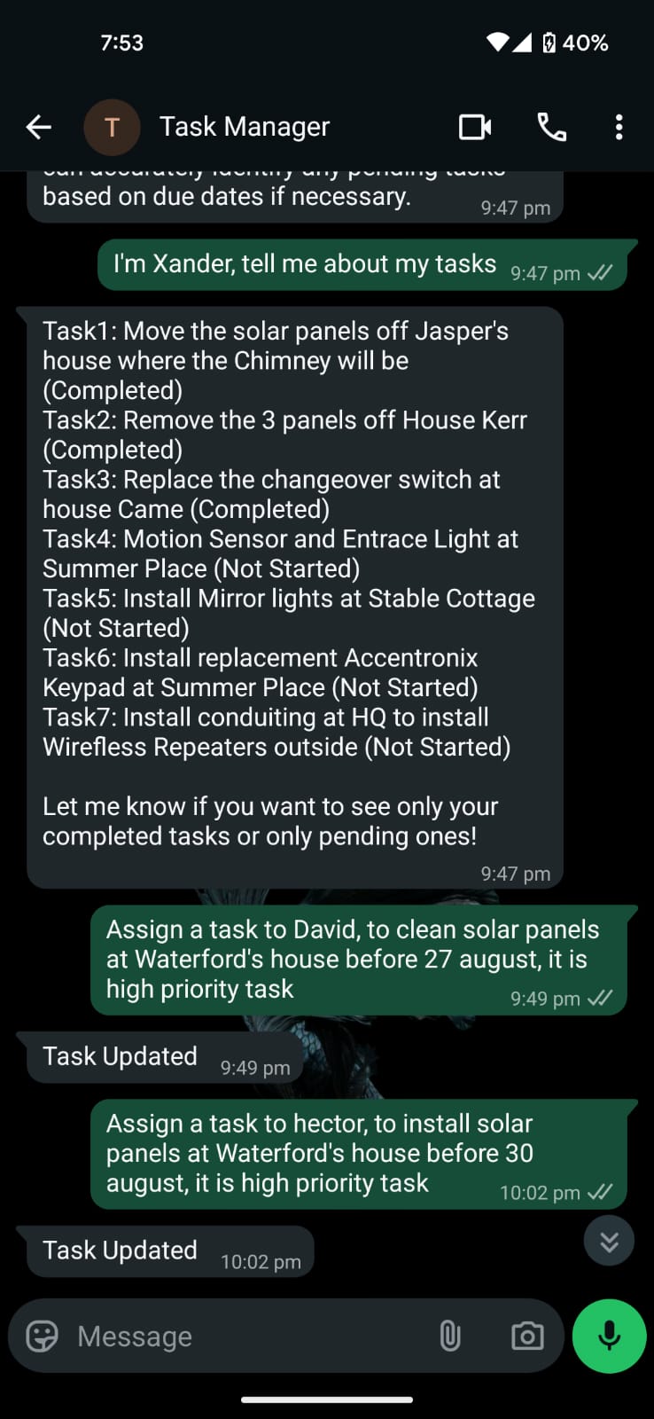 AI-Powered WhatsApp Task Scheduler & Workflow Manager gallery
